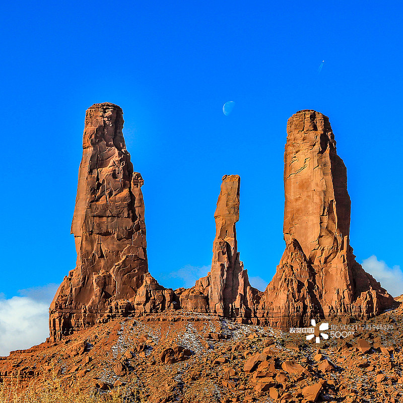 纪念碑谷三姐妹图片素材