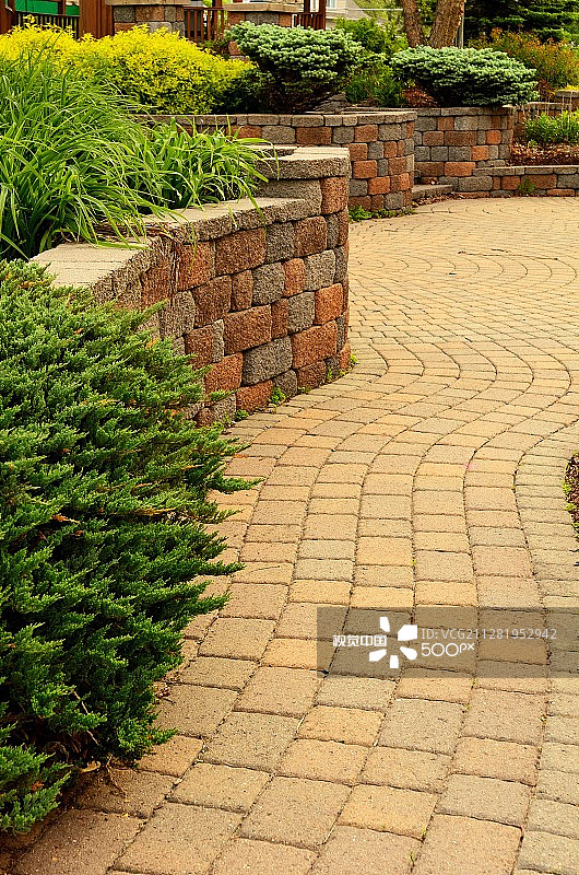 挡土墙和露台图片素材