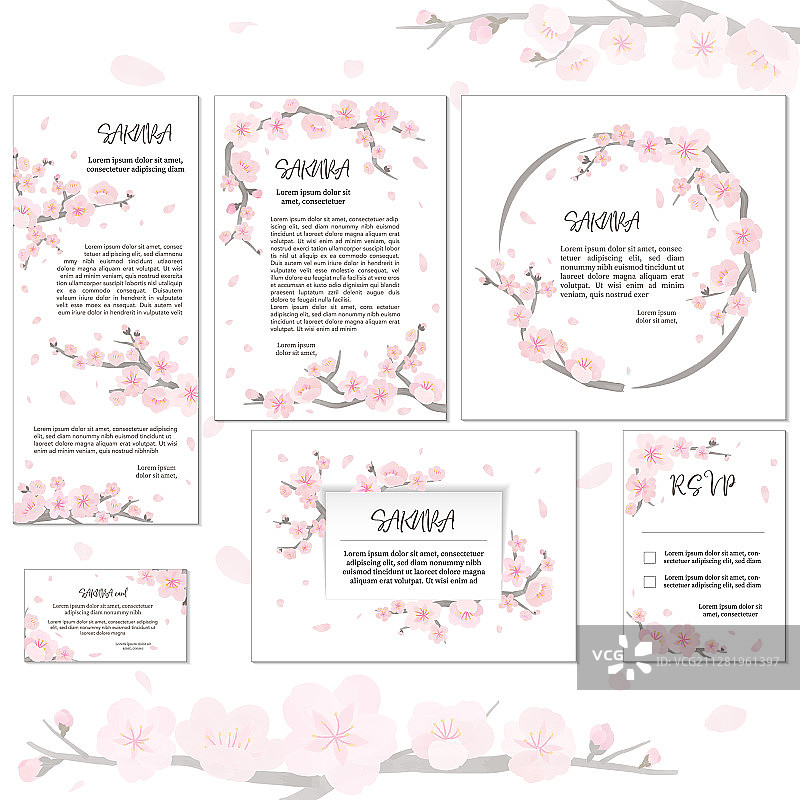 樱花邀请卡图片素材