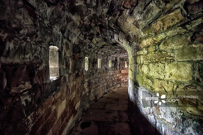 卡莱尔城堡，半月形炮台图片素材