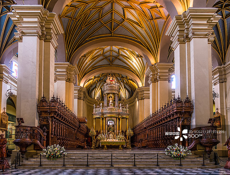 利马大教堂祭坛图片素材