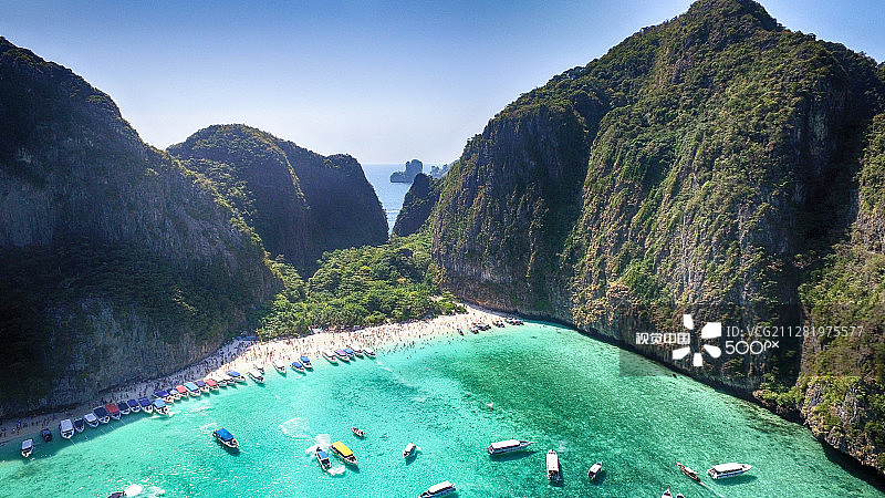 玛雅湾，泰国图片素材
