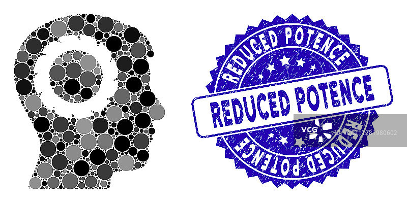 带纹理的人类记忆轮拼贴图标图片素材