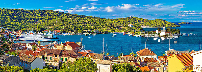 维斯岛全景港口图片素材