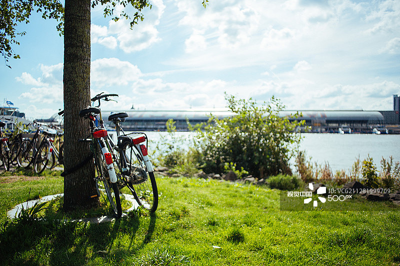 阿姆斯特丹的自行车图片素材