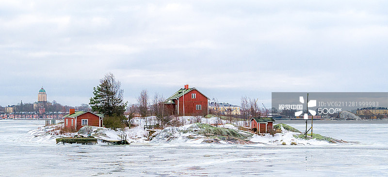 前往芬兰堡沿途的岛屿图片素材
