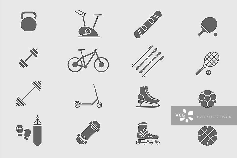 运动健身图标合集05图片素材