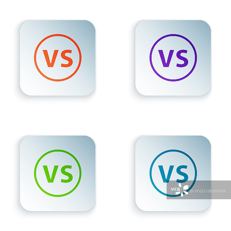 彩色VS对战图标图片素材