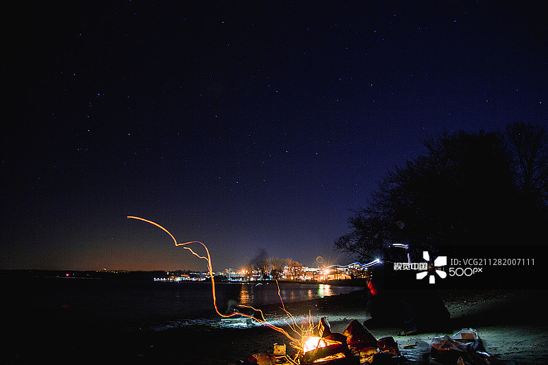 流浪汉海滩图片素材