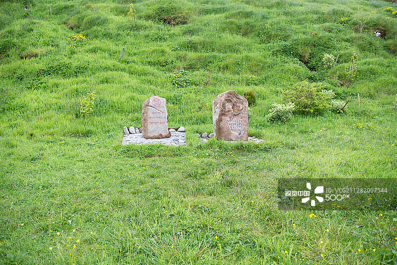 法罗群岛霍夫的维京坟墓图片素材