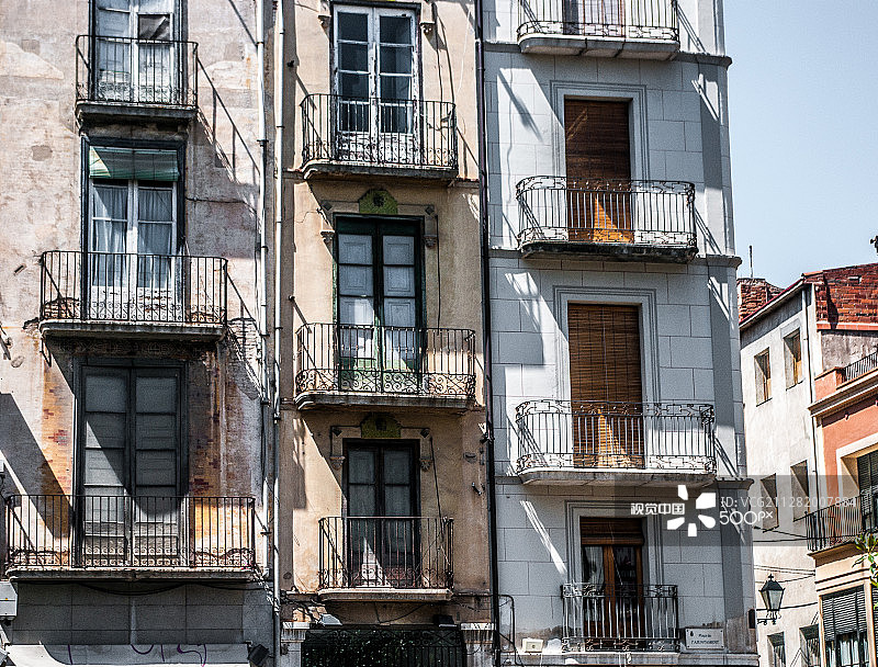 西班牙菲格拉斯的阳台图片素材