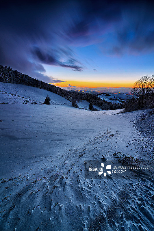 黑森林日落图片素材
