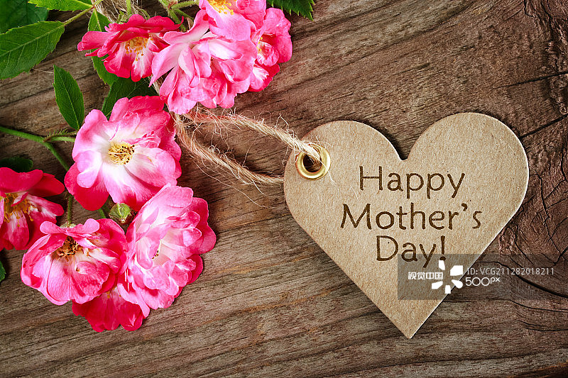 心形母亲节贺卡图片素材
