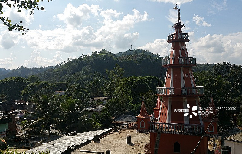寺庙顶部图片素材