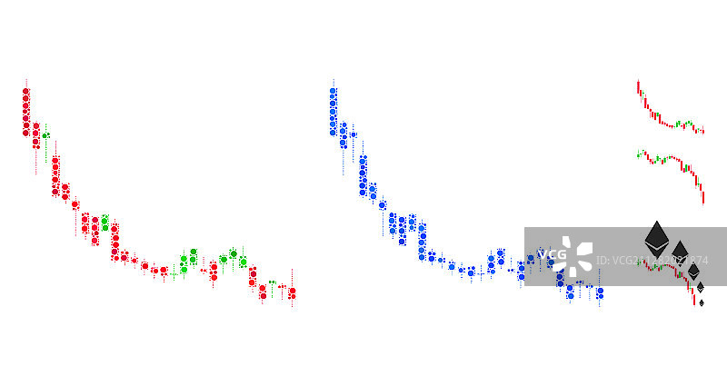 下跌放缓的烛台图图片素材