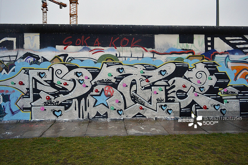 柏林东边画廊涂鸦图片素材