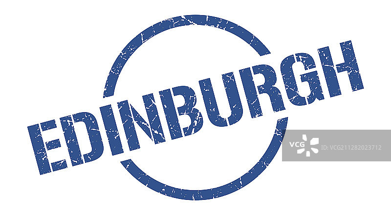 爱丁堡印章复古圆形隔离图片素材