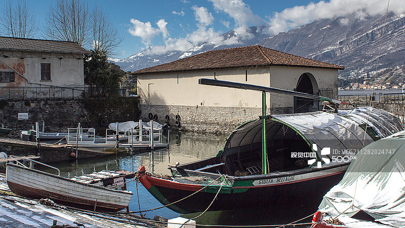 贝拉吉奥村港口图片素材