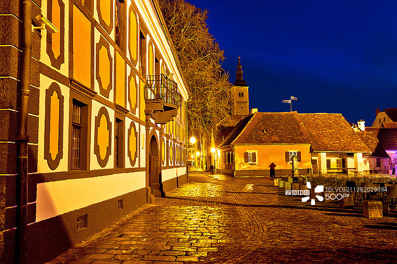 瓦拉日丁古城的巴洛克建筑图片素材