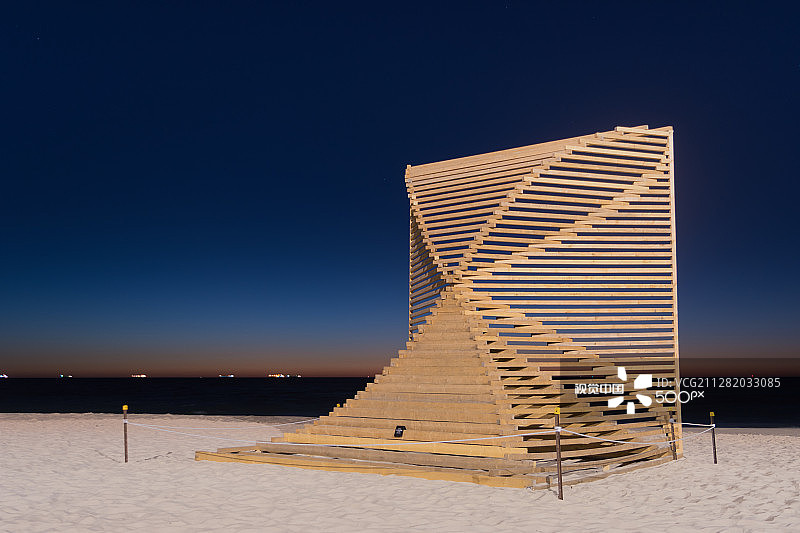 海边的雕塑 - 科特斯洛海滩图片素材