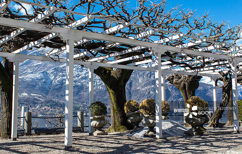 贝拉焦的阳光明媚的春天图片素材