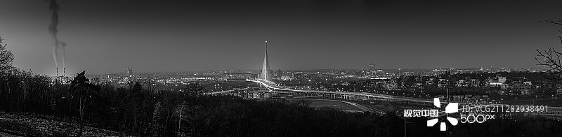 贝尔格莱德的冬夜图片素材