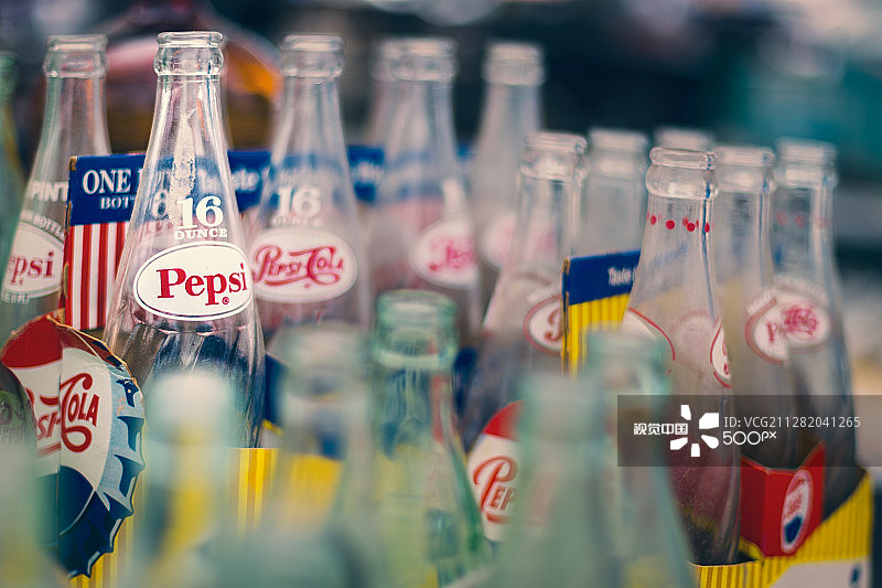 老式百事可乐六罐装图片素材