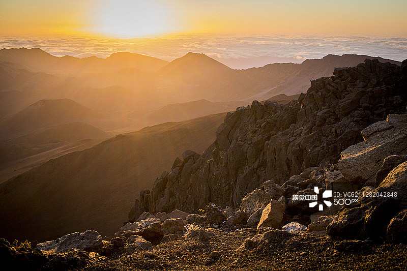夏威夷茂宜岛哈莱阿卡拉游客中心图片素材