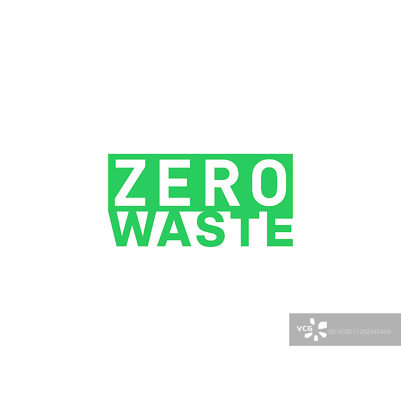 绿色零浪费环保标签图片素材