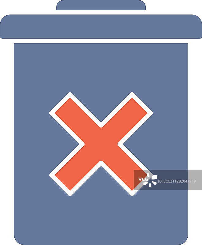 永久删除按钮字形颜色图标图片素材