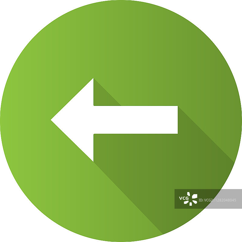 键盘退格键按钮扁平设计长阴影图片素材