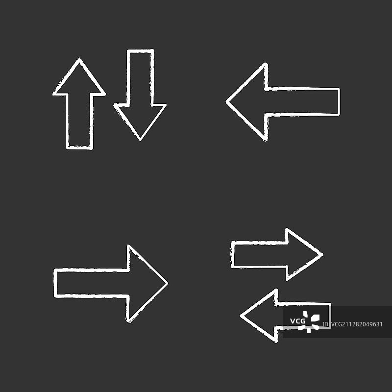 UI/UX粉笔图标合集图片素材