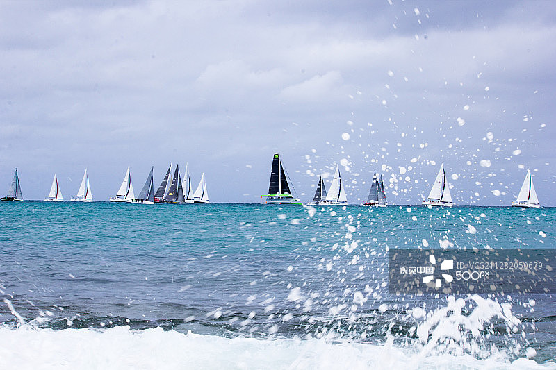 圣马丁海尼根帆船赛图片素材