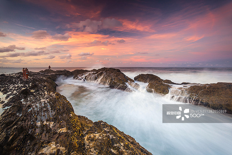 鲷鱼岩日落图片素材