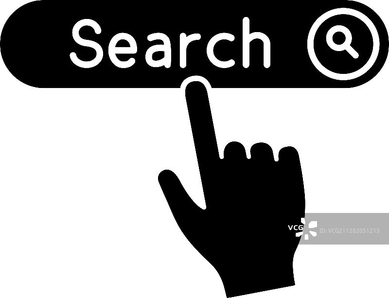 搜索按钮点击字形图标图片素材