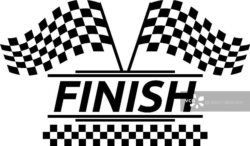 终点双赛车旗图标图片素材