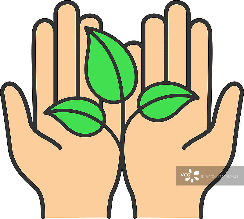 绿化彩色图标图片素材