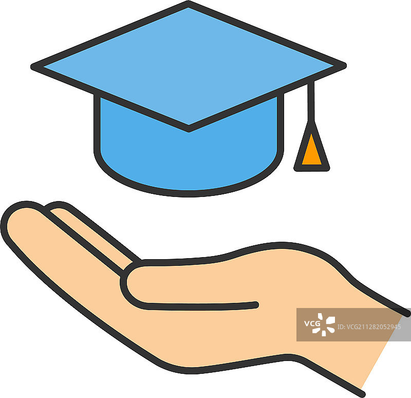 无障碍或免费教育彩色图标图片素材