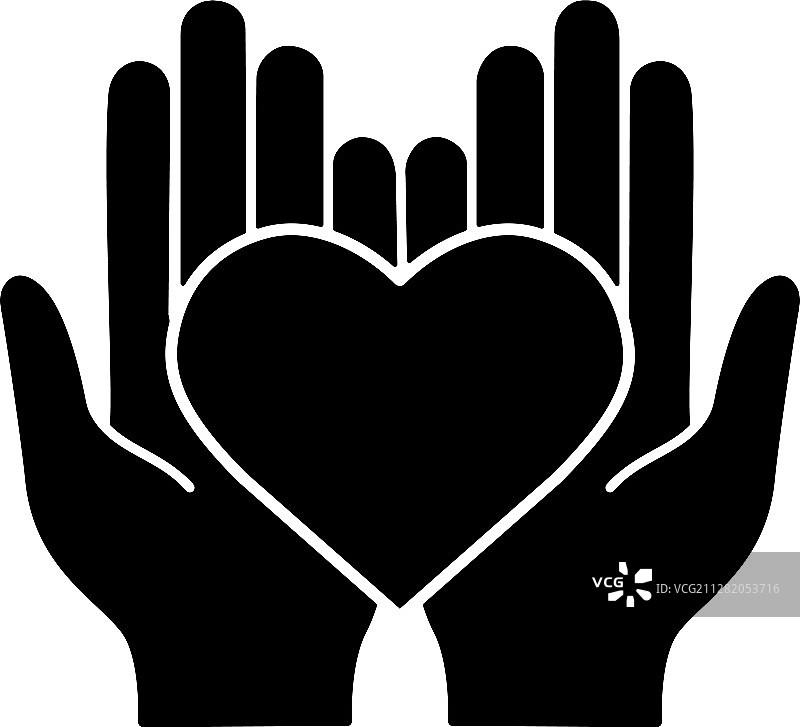 慈善字形图标图片素材