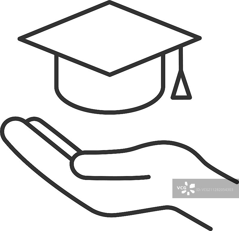 无障碍或免费教育线性图标图片素材