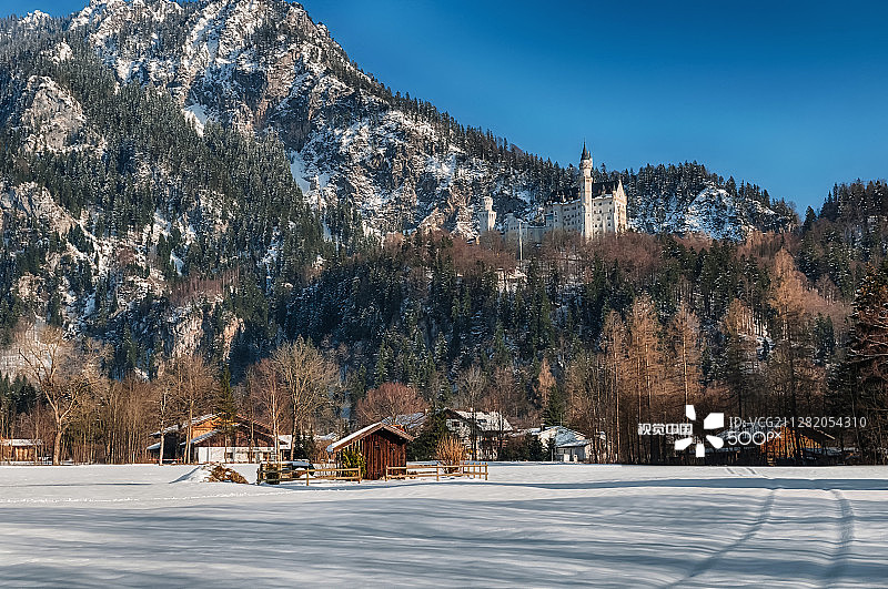 新天鹅堡冬季景观图片素材
