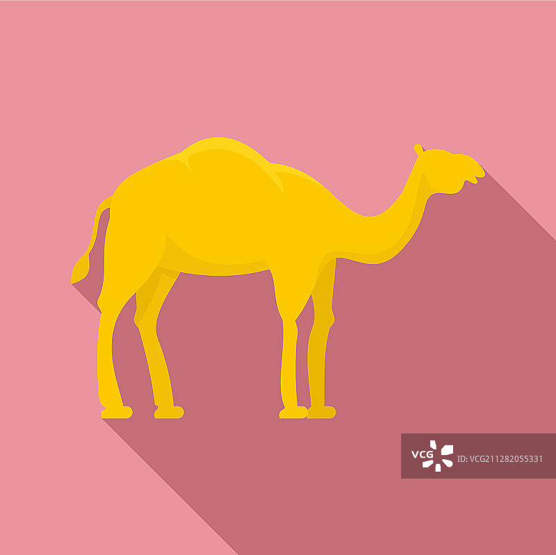 埃及骆驼扁平风格图标图片素材