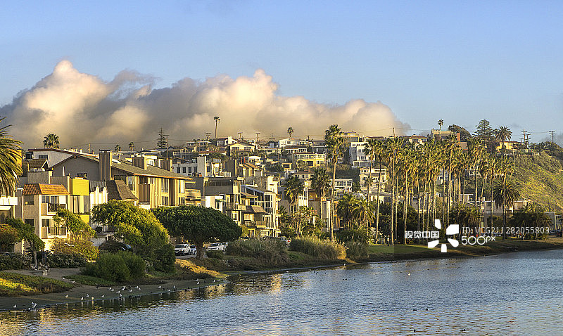 泻湖风光图片素材