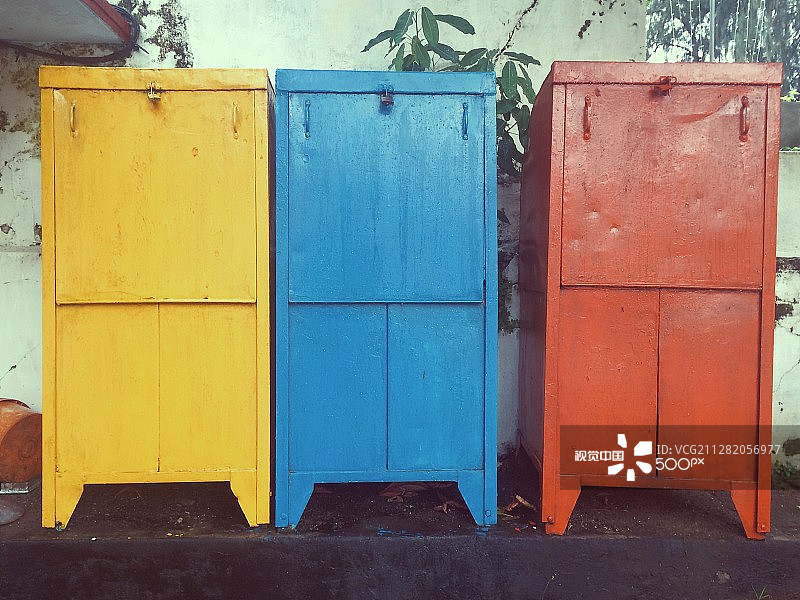 彩色储物柜图片素材