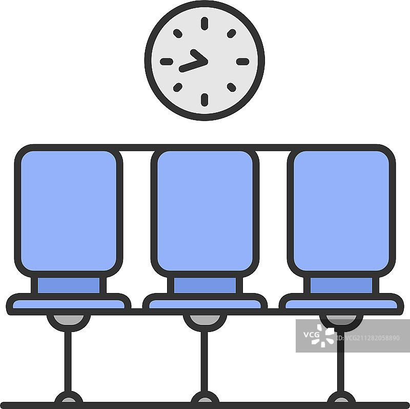 等候大厅彩色图标图片素材