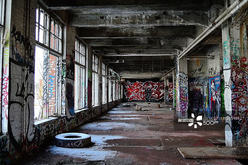 废弃的工厂图片素材