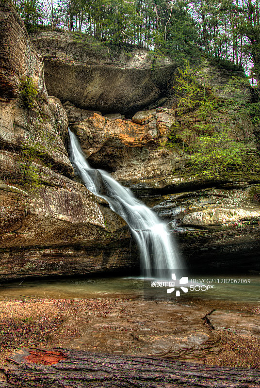 雪松瀑布HDR图片素材