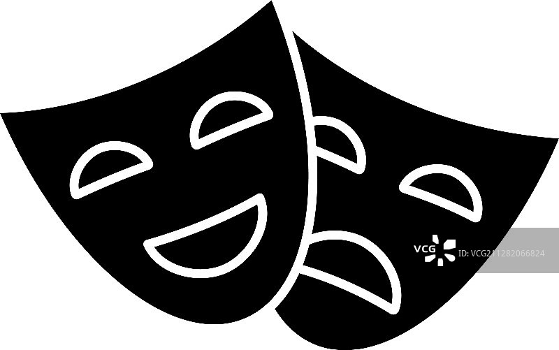 喜剧和悲剧面具标志符号图片素材