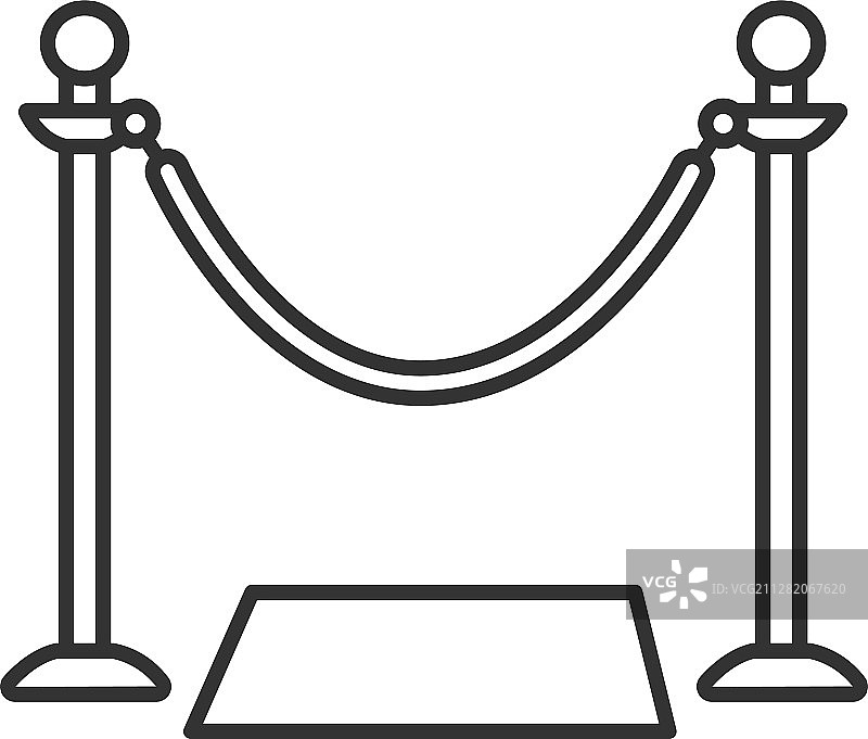 盛大开幕剪彩线性图标图片素材