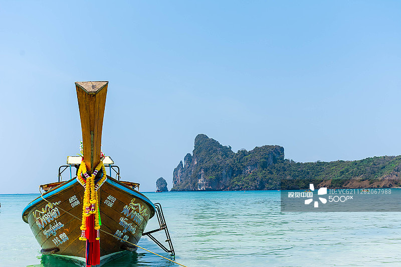 皮皮岛的长尾船图片素材